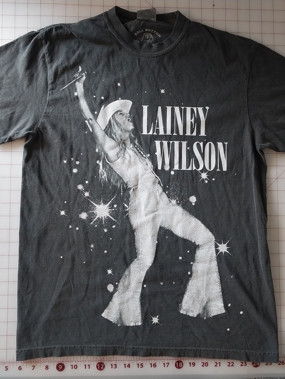 Lainey Wilson Graphic Tee - Gray & White - Whirlwind World Tour